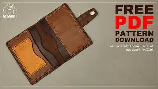 How to make my minimalist travel wallet & passport wallet | Best of 2024 | free pdf pattern