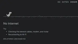 No Internet T-Rex Game (on Chrome browser)