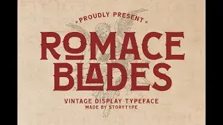 ROMACE BLADES Vintage Display Typeface Font