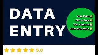 🔥🔥Data Entry | Excel Data Entry | PDF to Excel | Copy Paste | Web Research🔥🔥