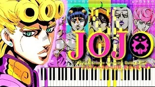JOJO'S BIZARRE ADVENTURE GOLDEN WIND - GIORNO'S THEME | Piano Tutorial