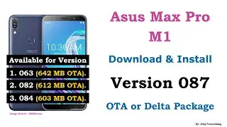 Asus Zenfone Max Pro M1 | Download and Install Version 087 Delta or OTA Package Update