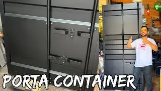 VEJA COMO FAZER UMA PORTA DE CORRER - PORTA CONTAINER