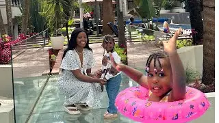 TEACHING MY Two year OLD BABY HOW TO SWIM🥰