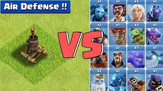 Air defense vs level 1 air troops - clash of clans