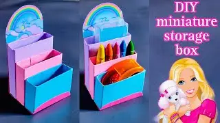 How to make Miniature storage box from waste box | miniature crafts for kids | best out of waste