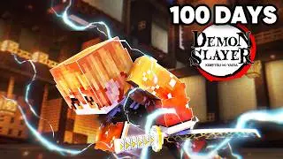Surviving 100 Days as Demon Slayer in Minecraft!