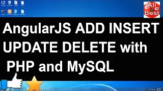 AngularJS ADD INSERT UPDATE DELETE with PHP and MySQL