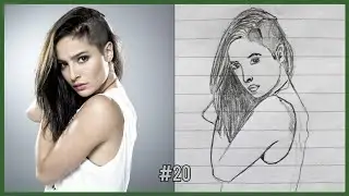 Dibujando a Brenda Asnicar en lapiz negro✏🗒