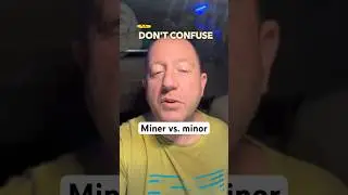 Miner vs. minor—don’t confuse these words! #learnenglish #grammar
