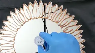 Sunflower Resin Art Mirror #resinart #resincrafts #mirrorart
