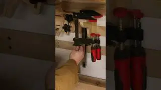 Best use of french cleats? Clamp storage! #woodworking #frenchcleat #besseyclamps