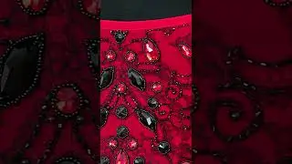 Hand-embroidered corset "Dark Lady"