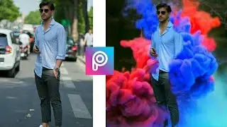 Amazing smoke effect photo editing easy for picsart