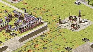 Red Alert 2 -- Great Britain vs 7 Brutal Ai -- good game