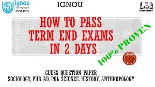 PASS IGNOU TERM END EXAMS IN 2 DAYS