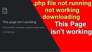 This page is not working in chrome /Firefox browser , php .php file not working/opening/ running