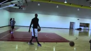 Lebron James Two Dribbles Finishing Baseline - Hakeem Olajuwon 2011