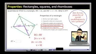 Special parallelograms: squares, rectangles, and rhombuses