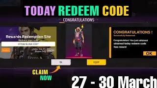Free fire redeem code 30 March 2023 | today redeem code free fire | ff max redeem code