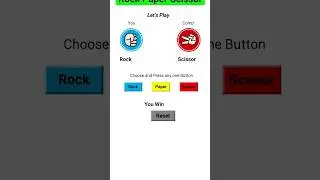 Rock Paper Scissors in python | tkinter #shorts
