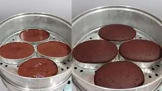Steamed chocolate chiffon cake
