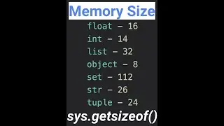 Memory SIZE in Python Data Structures
