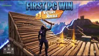 Playing fortnite on PC for the first time!!!!