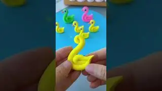 Лебедь из пластилина/ как легко слепить лебедя из пластилина/плэтапно