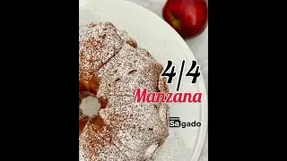 4/4 BIZCOCHO DE MANZANA: Bizcocho muy fácil de hacer con manzana y canela.
