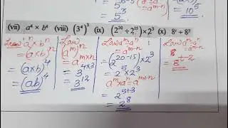 Q.NO.1 (i)- (x),EXERCISE 11.2,CHAPTER 11 ,EXPONENTS AND POWERS, CLASS VII , NCERT, MATHS
