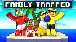 Trapped As FAMILY On AN ISLAND in Minecraft