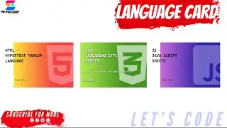 Responsive info card using html and css only || programming language selection card's