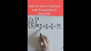 How to solve Fractions with Exponents in Seconds.