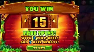 Slotomania Despicable Wolf2 10T Bet Free Spins with 2 reel arrays and 3 wild reels 