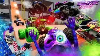 Monster Jam INSANE Racing, Freestyle and High Speed Jumps #63 | BeamNG Drive | Grave Digger