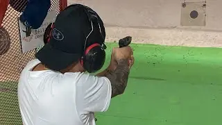 MPattaya Thailand.Shooting a Gun at Black Water King ShootClub (pistol 45mm)