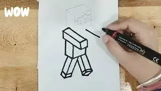 How to draw Minecraft Zombie from Minecraft ⛏️