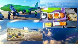 Перелёт Владивосток - Иркутск. Полёт над Байкалом. Airbus A320-214 S7