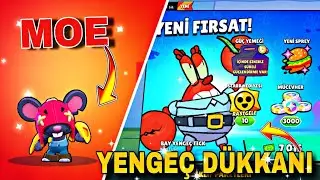 YENİ KAREKTER MOE VE YENGEÇ DÜKKANI GELDİ😮| BRAWL STARS GÜNCELLEME