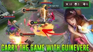 18 KILLS! GUINEVERE HARD CARRY TO VICTORY IN SOLO RANK - MOBILE LEGENDS