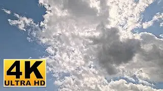 Blue Sky and Clouds Screen Saver (No sound) 2 Hours 4K UHD