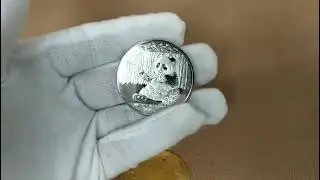 Coins Big Panda Baobao China Commemorative Collection Art Gift Black and white Bear cute Gold Slive