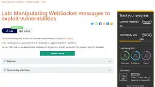 Web Security Academy | Websockets | 1 - Manipulating Websocket Messages To Exploit Vulnerabilities