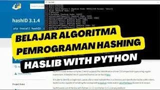 TUTORIAL HASHING DAN CARA MENGGUNAKAN HASLIB DI PYTHON