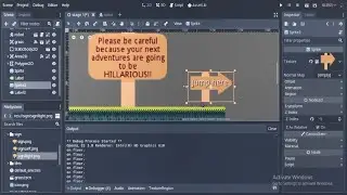 Godot v3.1.1 [9/30](2D GAMES) How to make a label