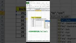 Convert Inch To Centimeter  In Ms Excel