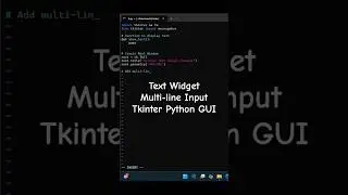 Text Area Widget | Multi-line Input | 