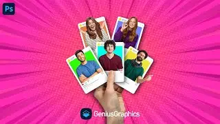 Instagram post template in Photoshop