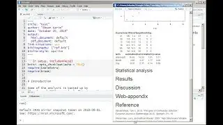 Introduction to Rmarkdown for writing an article with code + text + citation + table + figures